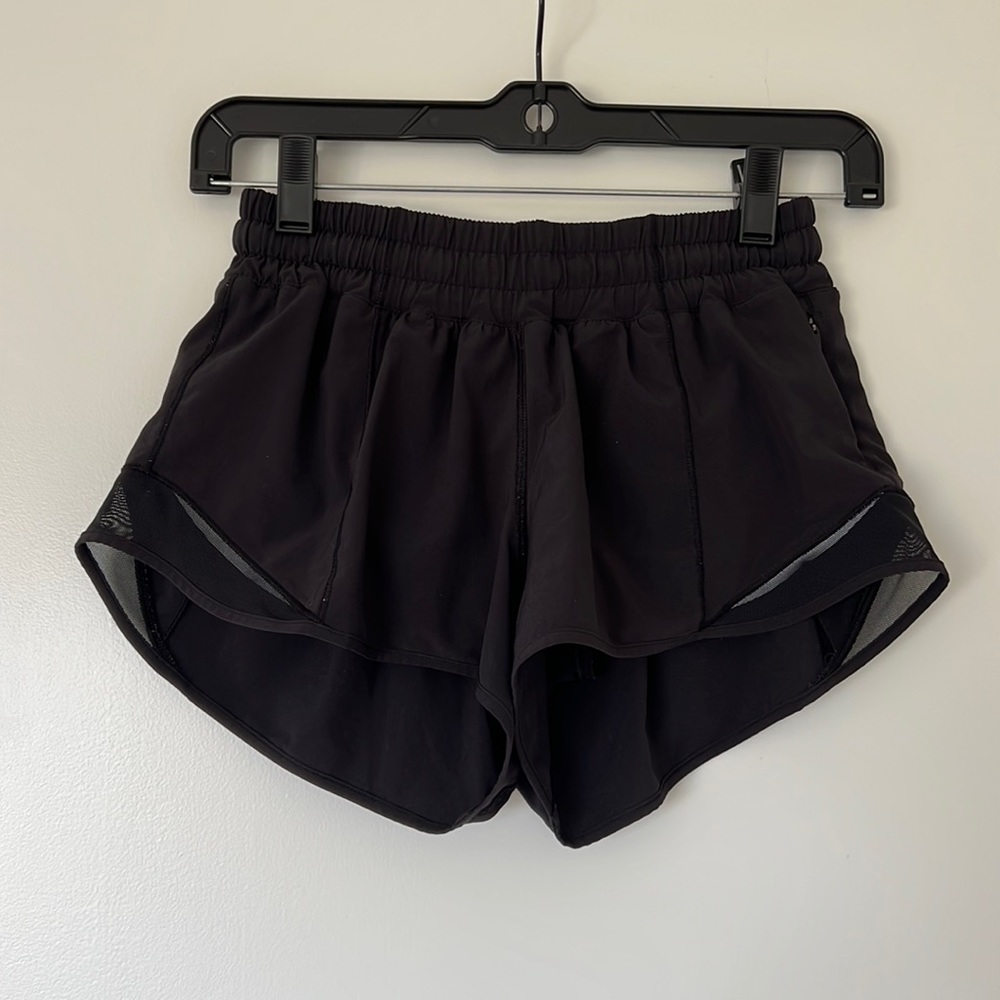 Lululemon Low Rise Hotty Hot Short (2.5” inseam), Black.